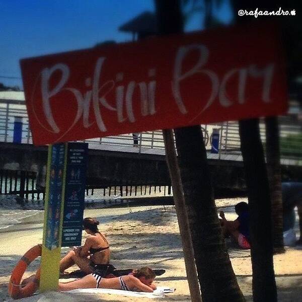  Poster featuring the photograph Bikini Bar At Siloso by Rafa Andro