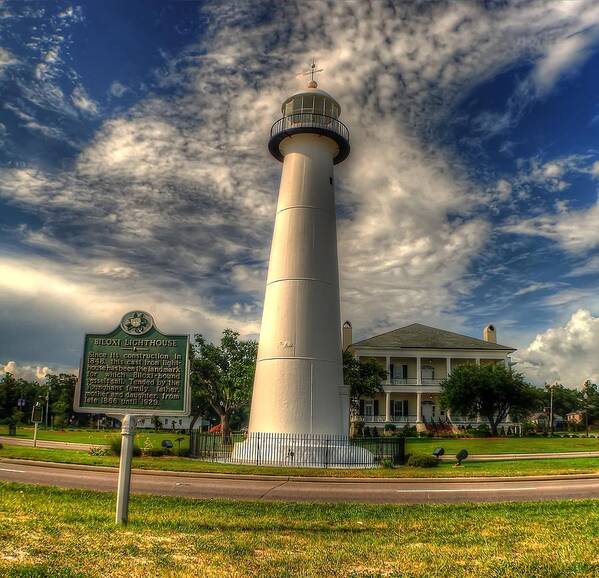 Ms Gulf Coast Poster featuring the photograph Biloxi Lighthouse by Beth Gates-Sully