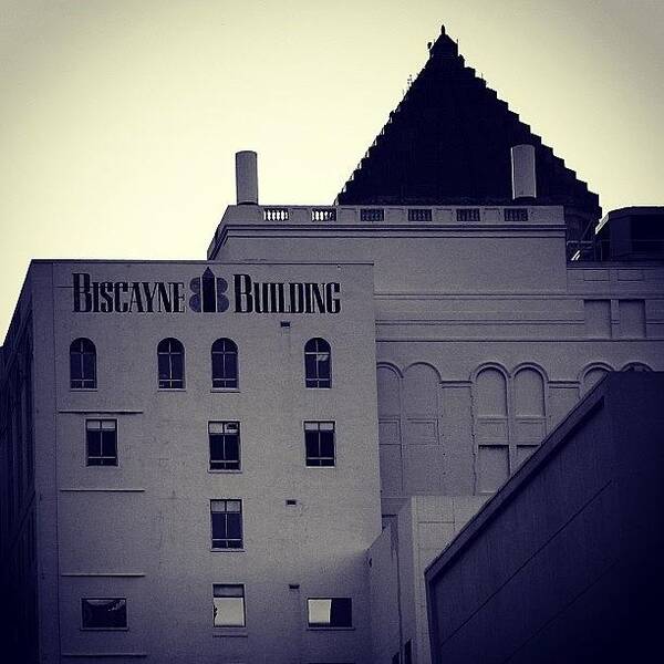 Buildings Poster featuring the photograph Biscayne Bldg. - Miami ( 1925 ) by Joel Lopez