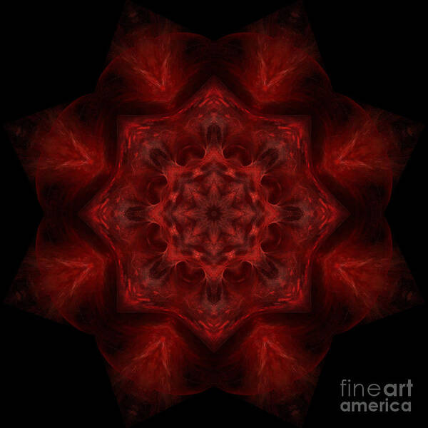 Abstract Poster featuring the digital art Blood of Me by Rhonda Strickland