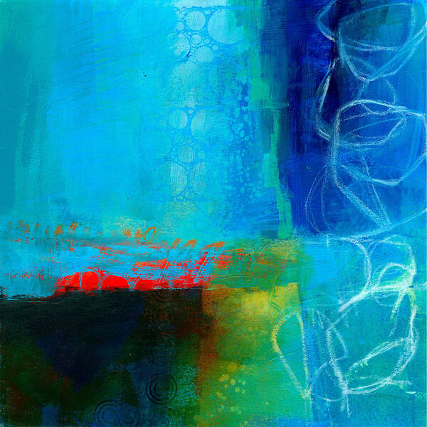 Blue Poster featuring the painting Blue #2 by Jane Davies