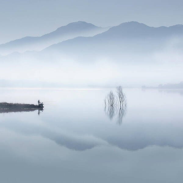 High-key Poster featuring the photograph Blue Silence by Jose Beut