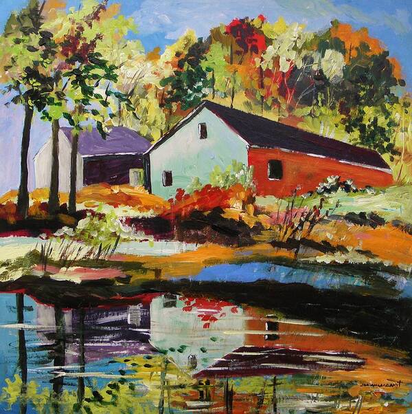 Bold Colors Of Autumn Poster featuring the painting Bold Colors of Autumn by John Williams