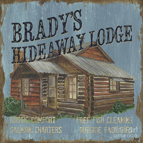 Lodge Poster featuring the painting Brady's Hideaway by Debbie DeWitt