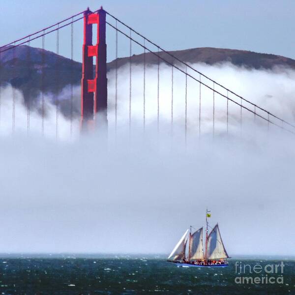 Sailing Poster featuring the photograph Bridge Sailing by Tap On Photo