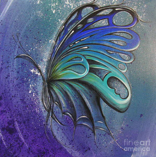 Reina Poster featuring the painting Butterfly 3 by Reina Cottier