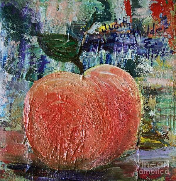 Peach Poster featuring the painting Buxom Peach - SOLD by Judith Espinoza