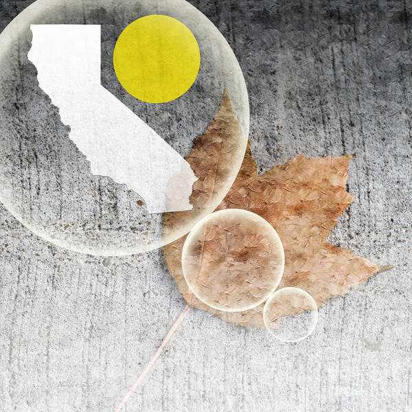 Abstract Poster featuring the mixed media California Dreaming 2 by Andee Design