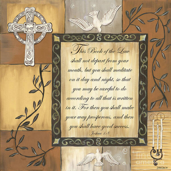 Scripture Poster featuring the painting Caramel Scripture by Debbie DeWitt
