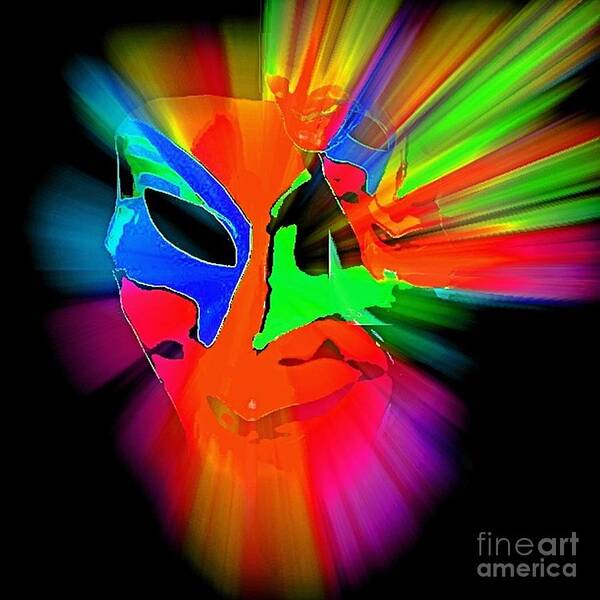 Carnival Mask In Abstract Poster featuring the photograph Carnival Mask in Abstract by Blair Stuart