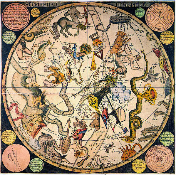 1790 Poster featuring the photograph Celestial Hemisphere, 1790 by Granger