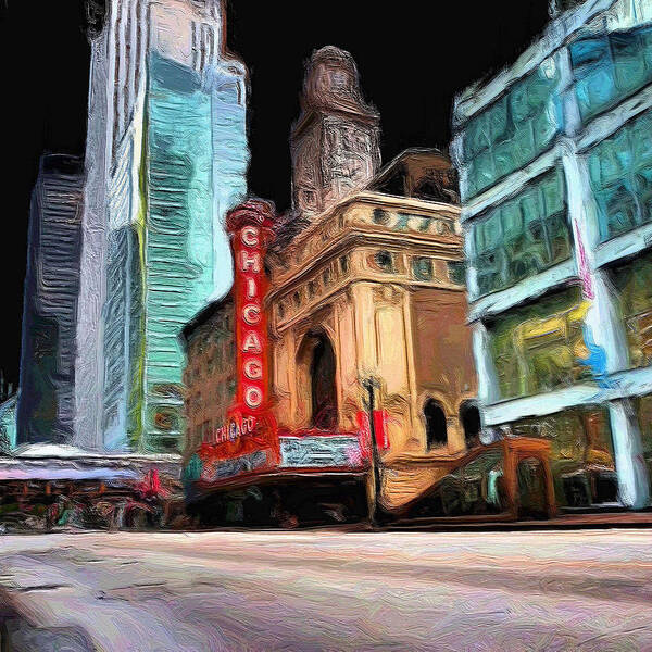 Chicago Poster featuring the painting Chicago Theater - 22 by Ely Arsha