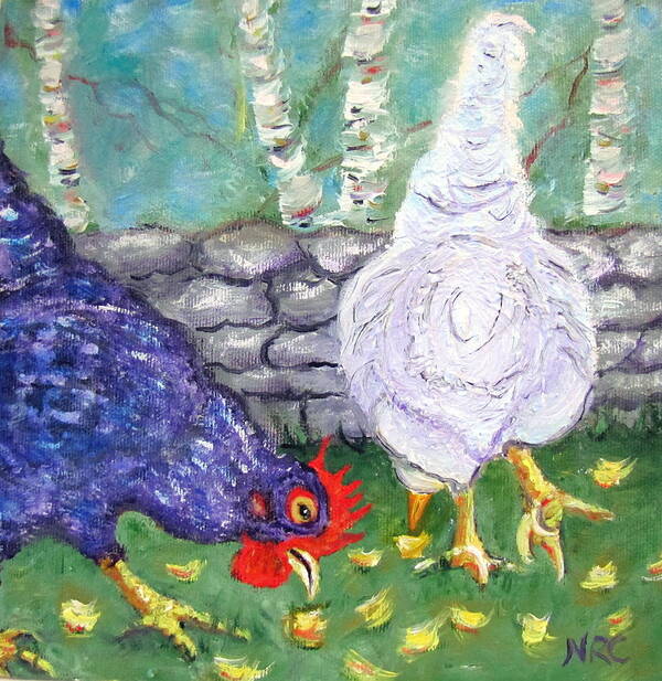 Chicken Poster featuring the photograph Chicken Neighbors by Natalie Rotman Cote