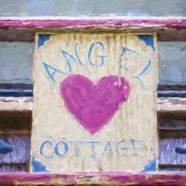 Pink Poster featuring the photograph Church Camp House Detail Painterly Series 3 by Carol Leigh