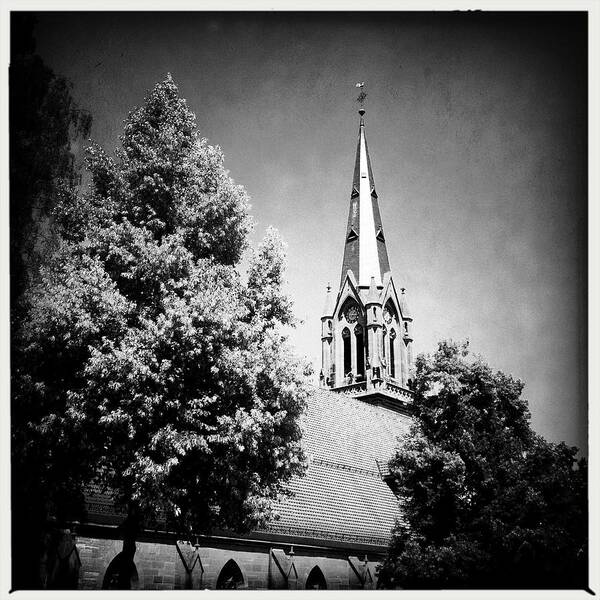 Church Poster featuring the photograph Church in black and white by Matthias Hauser