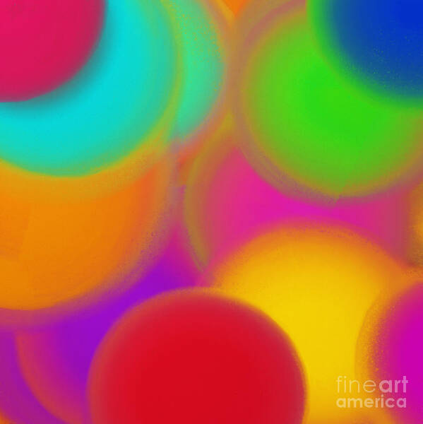 Abstract Poster featuring the digital art Circles by Andee Design
