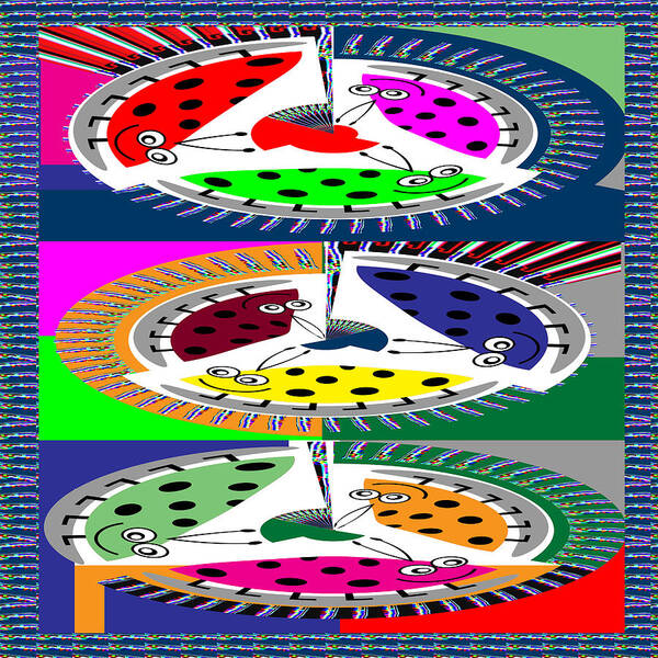  Casino Poster featuring the mixed media Circular Abstract ART CASINO Lucky Dice Game Show by Navin Joshi