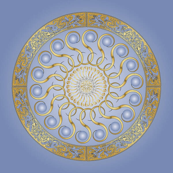 Mandala Poster featuring the digital art Circularity No. 1448 by Alan Bennington
