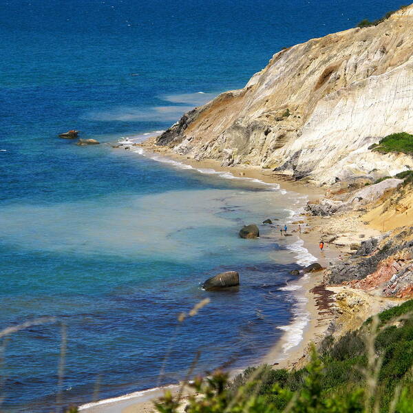 Aquinnah Photos Poster featuring the photograph Cliff View by Sue Morris