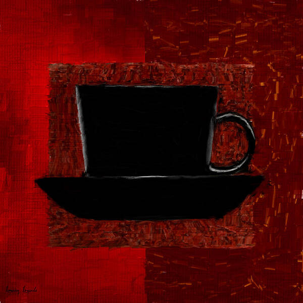 Coffee Poster featuring the digital art Coffee Passion by Lourry Legarde
