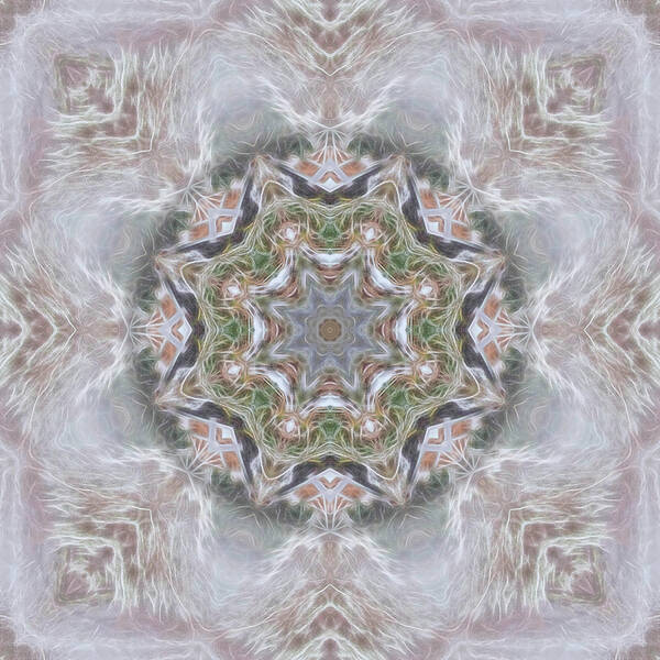 Mandala Poster featuring the digital art Cold Winter Mandala by Beth Venner