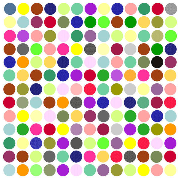 Adam Asar Poster featuring the digital art Color Balls Minimalist Poster by Celestial Images