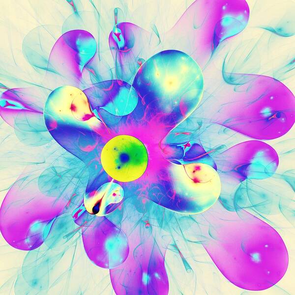Colorful Poster featuring the digital art Colorful Splash by Anastasiya Malakhova