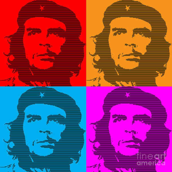 Che Guevara Poster featuring the digital art Colors of Che No.7 by Bobbi Freelance