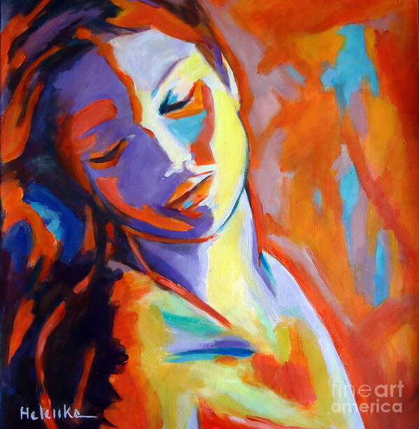 Affordable Original Paintings Poster featuring the painting Concealed sorrows by Helena Wierzbicki