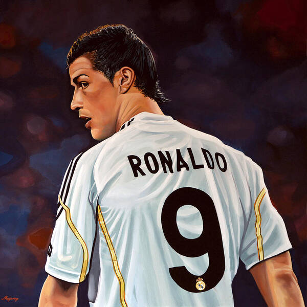 Real Madrid Poster featuring the painting Cristiano Ronaldo by Paul Meijering