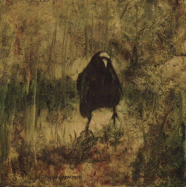 Crow Poster featuring the painting Crow 8 by David Ladmore