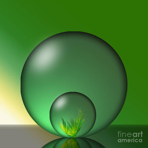 Crystal Poster featuring the photograph Crystal Ball in a Crystal Ball by Shirley Mangini