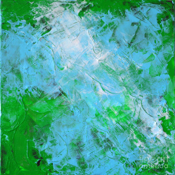 Abstract Painting Paintings Poster featuring the painting Crystal Cave by Belinda Capol