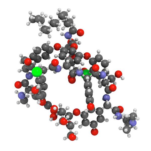 Dalbavancin Poster featuring the photograph Dalbavancin Glycopeptide Antibiotic Drug by Molekuul