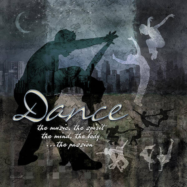 Dance Poster featuring the digital art Dance neutral colors by Evie Cook