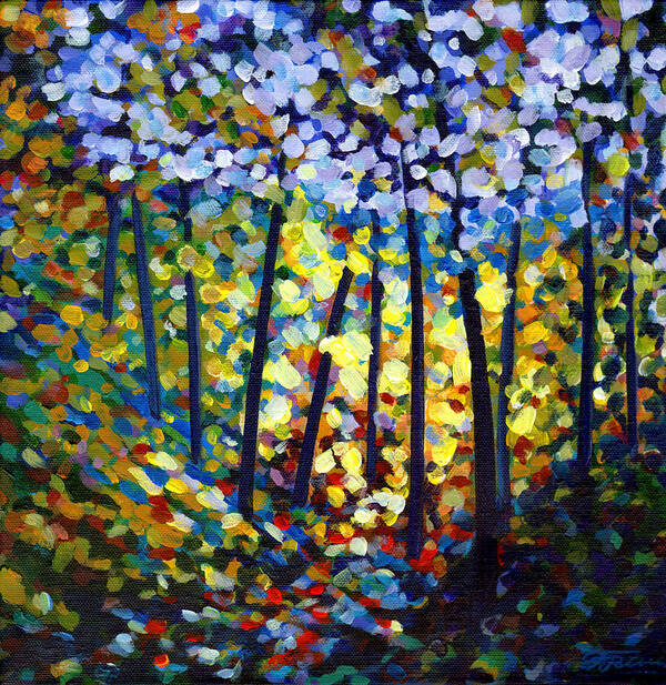 Abstract Poster featuring the painting Dappled Light by Tanya Filichkin