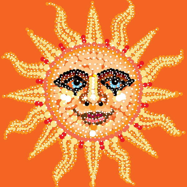 Sun Poster featuring the digital art Dazzling Sun by R Allen Swezey