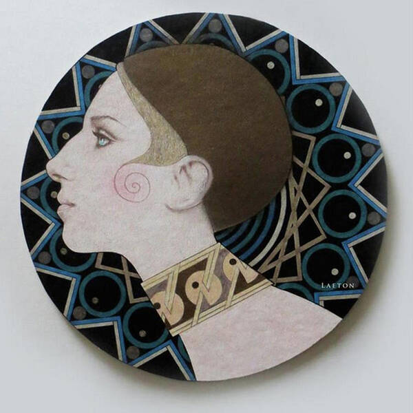 Art Deco Poster featuring the mixed media Deco Barbra by Richard Laeton
