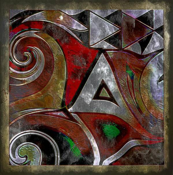 Delta Sigma Theta... Poster featuring the digital art Delta Inspired Abstract by Lynda Payton