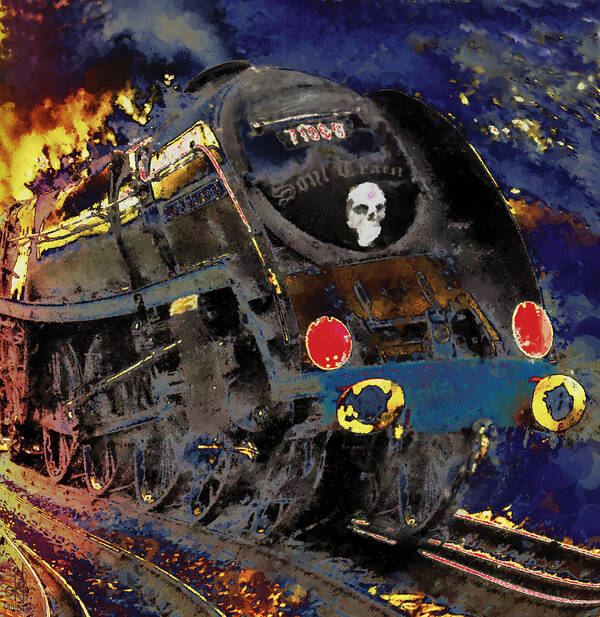 Train Poster featuring the digital art Devil's Train by Pennie McCracken