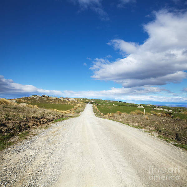 Country Road Poster featuring the photograph Dirt Road Otago New Zealand by Colin and Linda McKie