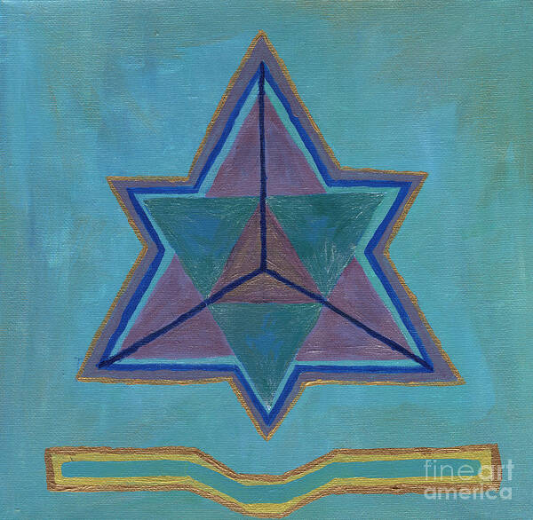 Sacred Geometry Poster featuring the painting Divine Balance by Julia Stubbe