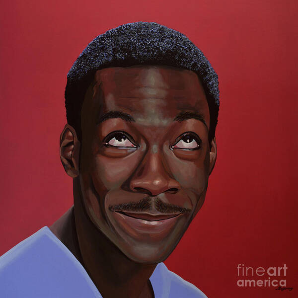 Eddie Murphy Poster featuring the painting Eddie Murphy Painting by Paul Meijering