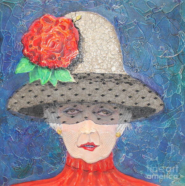 Blues Poster featuring the mixed media Elegance Is Her Middle Name by Freddie Lieberman