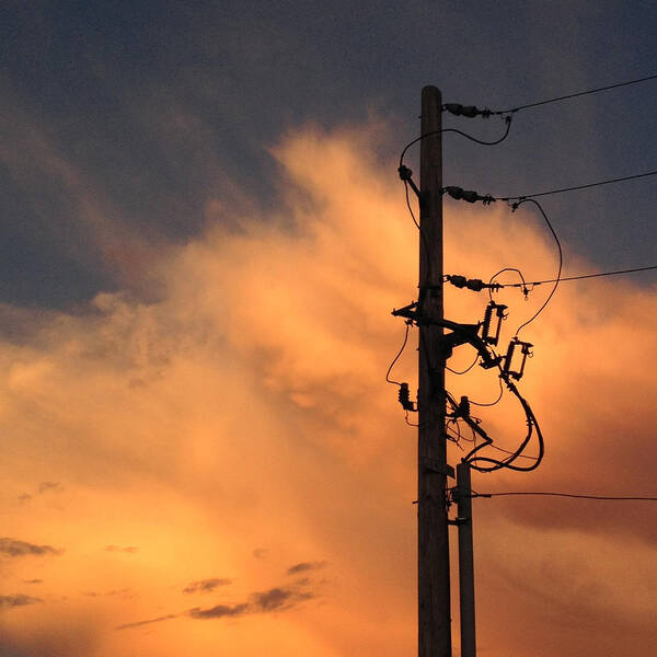 Power Poster featuring the photograph Energy-Power Line-Clouds by Don Spenner