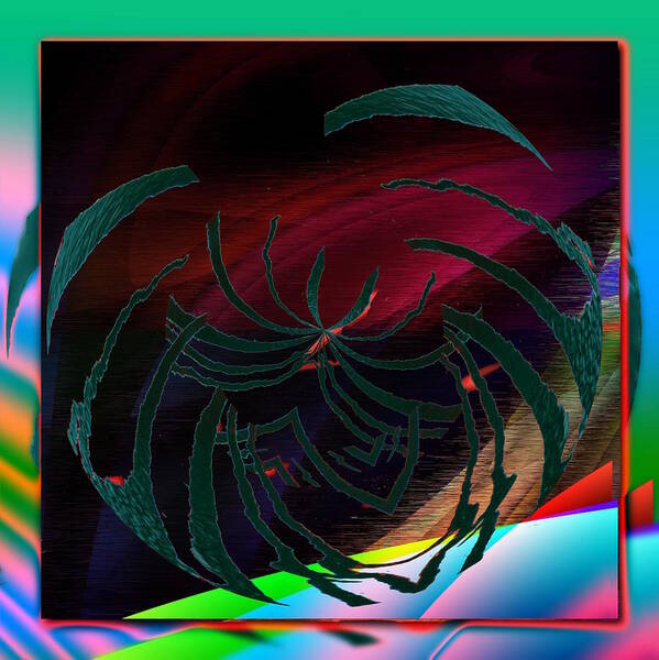 Abstract Poster featuring the digital art Enveloped 4 by Tim Allen