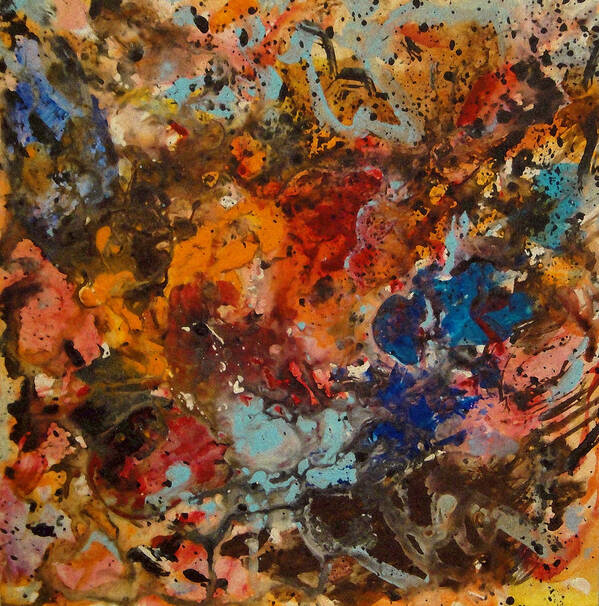 Expressionism Poster featuring the painting Explosive Chaos by Natalie Holland
