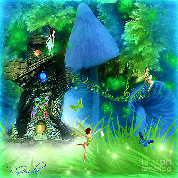 Fairyland Poster featuring the digital art Fairyland - fairytale art by Giada Rossi by Giada Rossi