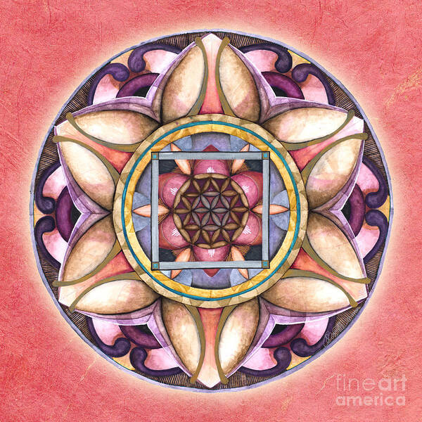 Mandala Art Poster featuring the painting Faith Mandala by Jo Thomas Blaine