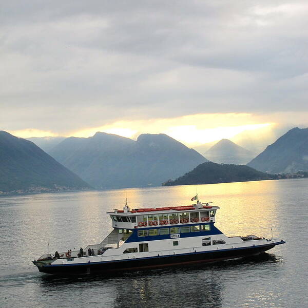 Ferry Ride Poster featuring the photograph Ferry ride to Bellagio by Sue Morris
